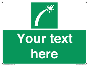 Custom sign safe condition Survival craft distress signal